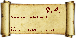 Venczel Adalbert névjegykártya